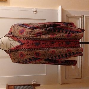 Michel print long sleeved shirt Sz M